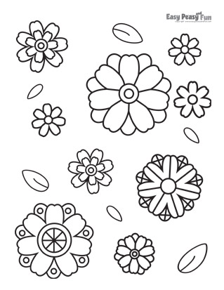 Flower coloring pages