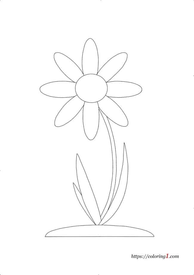 Flower coloring pages