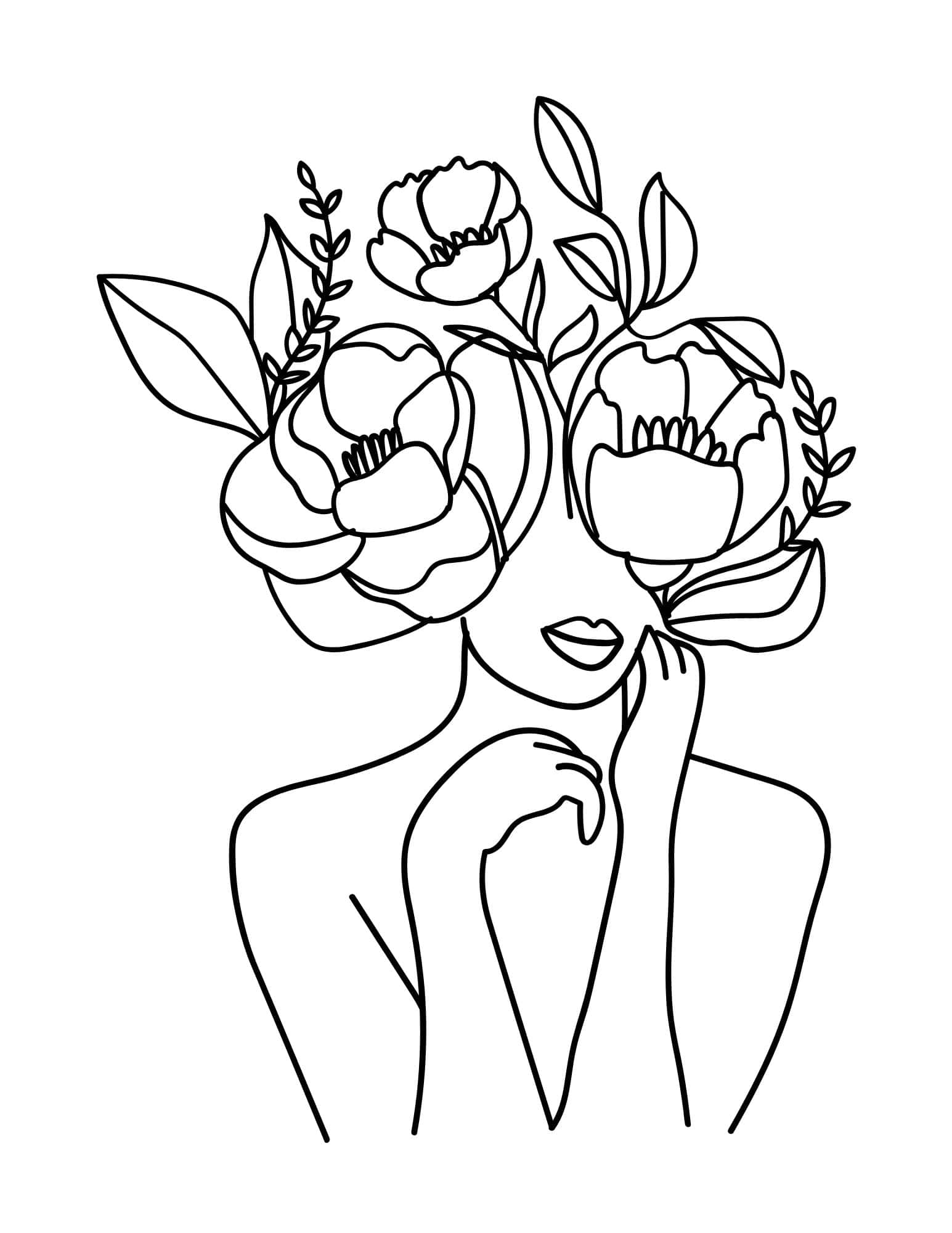 Stunning flower coloring pages for kids and adults