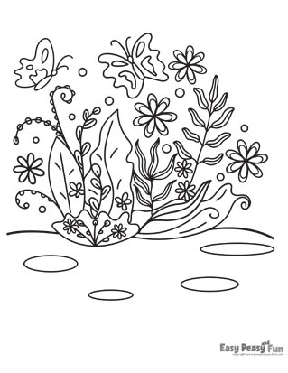 Flower coloring pages