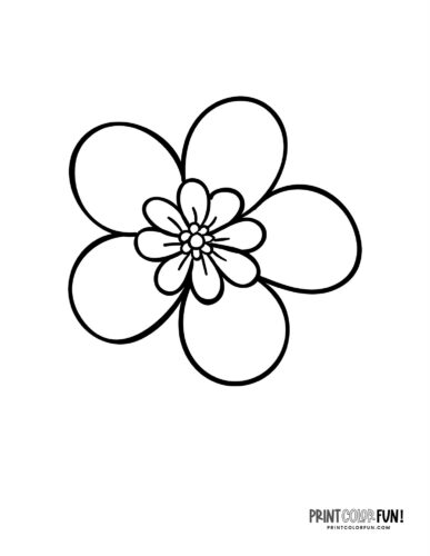 Flower coloring pages clipart to color a whole garden at