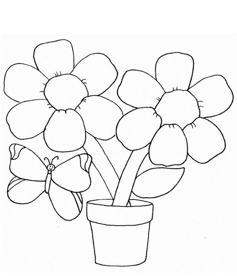 Free printable flower coloring pages for kids