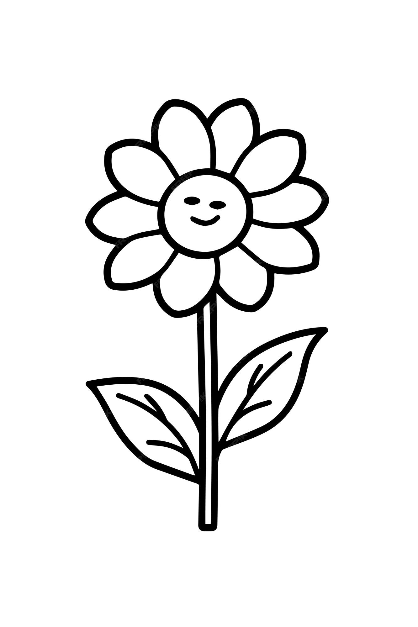 Premium vector flower coloring book page outline