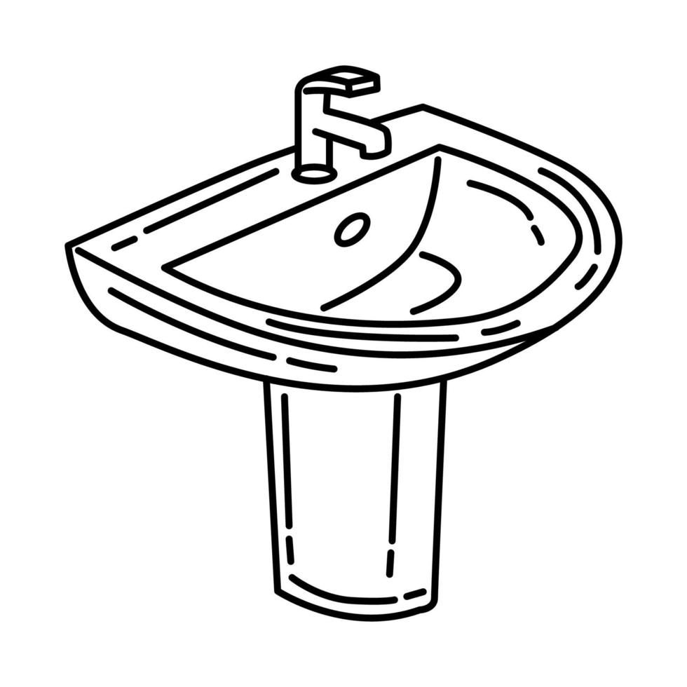 Wash basin icon doodle hand drawn or outline icon style how to draw hands doodles outline images