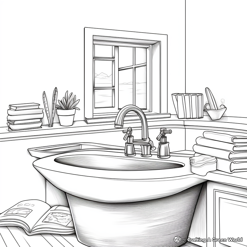 Bathroom coloring pages