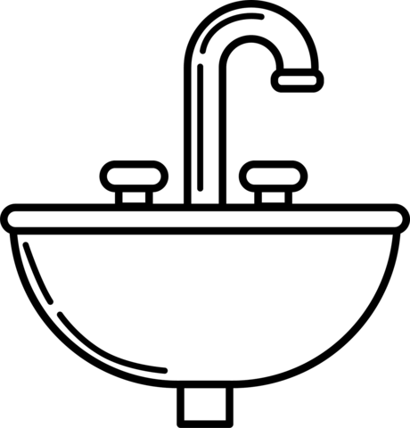 Sink coloring page free printable coloring pages