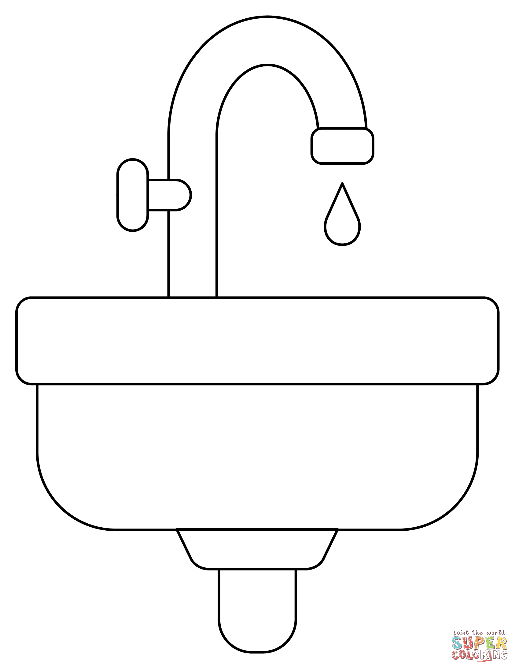 Sink coloring page free printable coloring pages