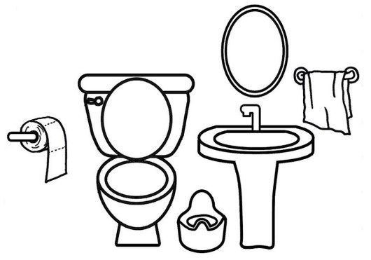 Bathroom coloring and drawing page coloring pages bathroom drawing bathroom drawing sketch