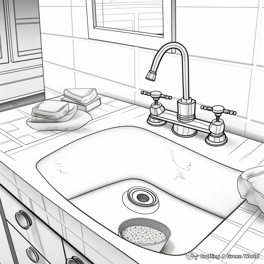 Bathroom coloring pages