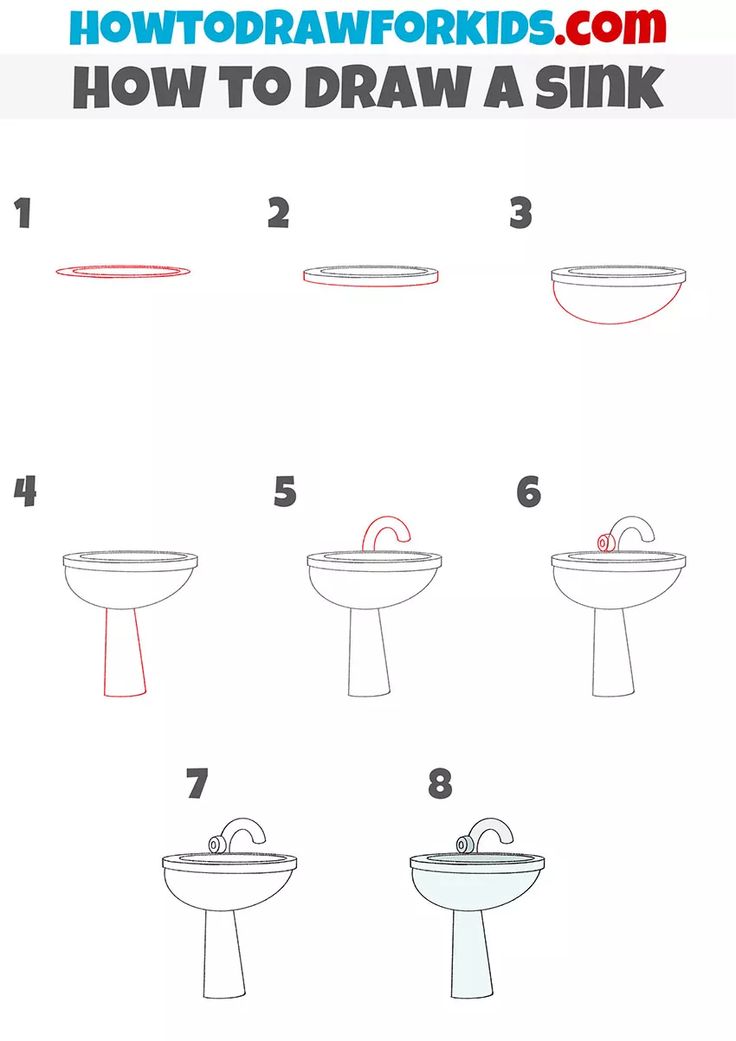 How to draw a sink easy drawings drawing tutorials for kids drawing tutorial easy