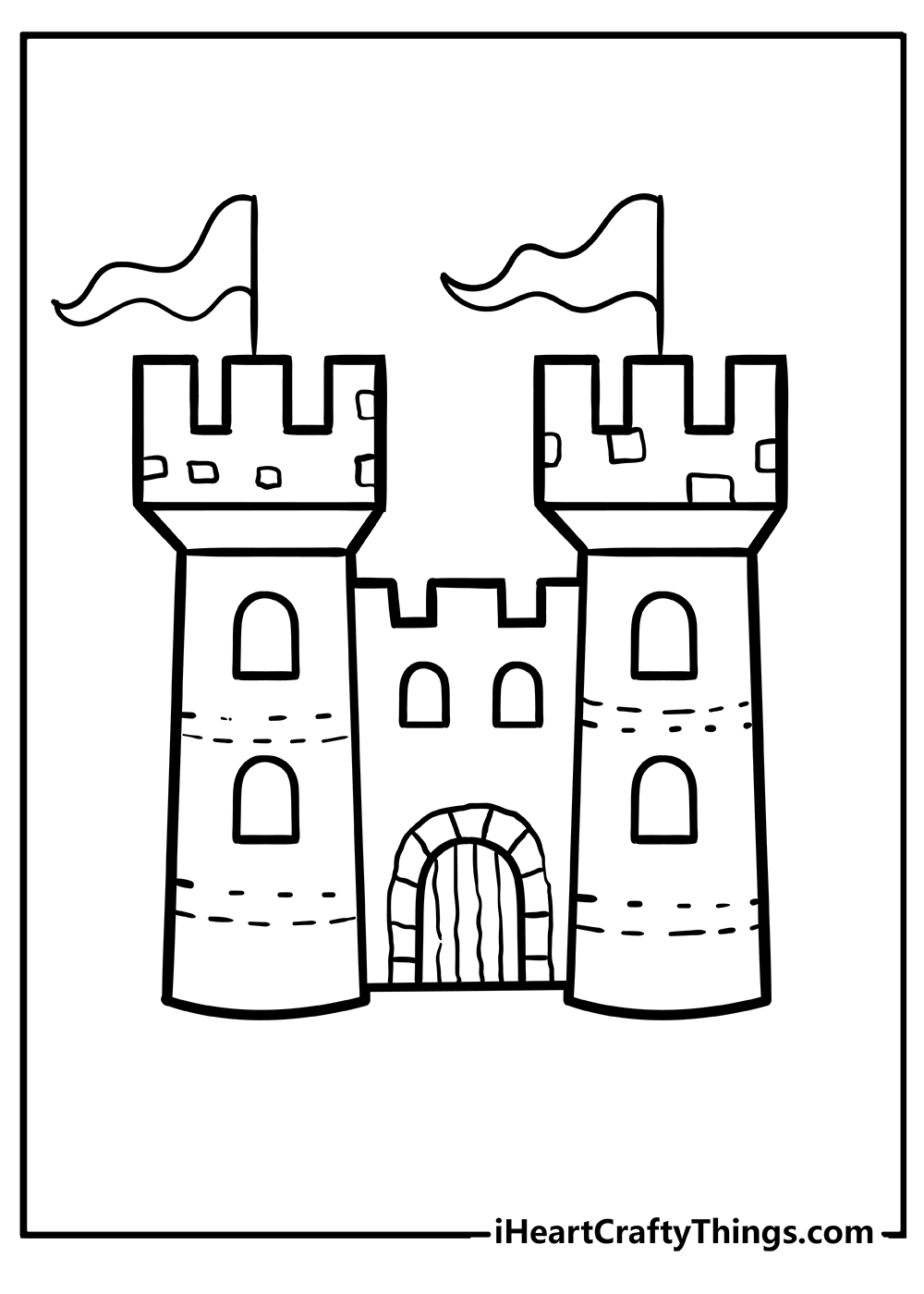 Castle coloring pages free printables