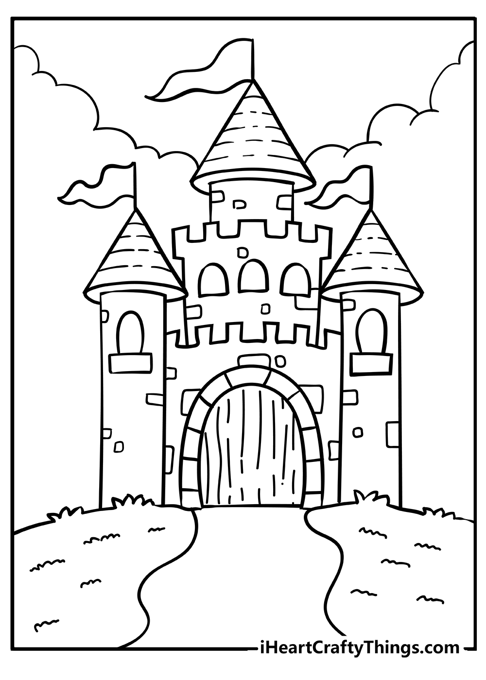 Castle coloring pages free printables