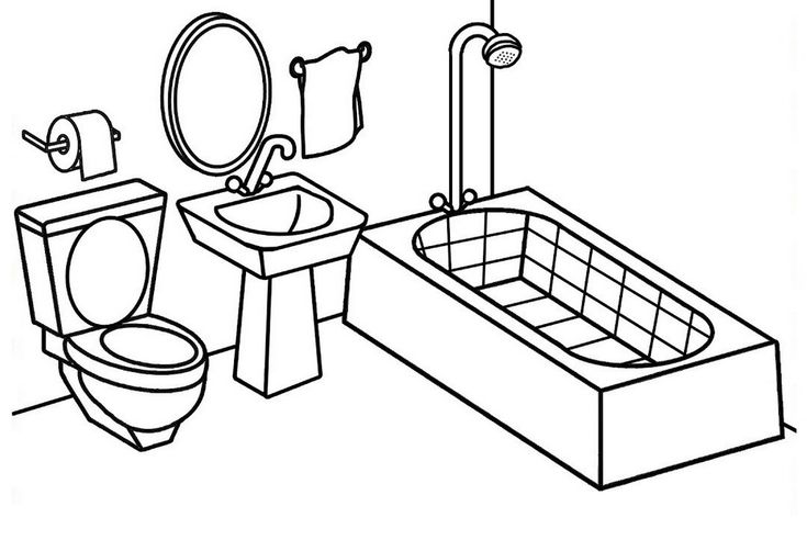 Bathroom coloring and activity sheet coloring pages for kids bathroom drawing abstract coloring pages