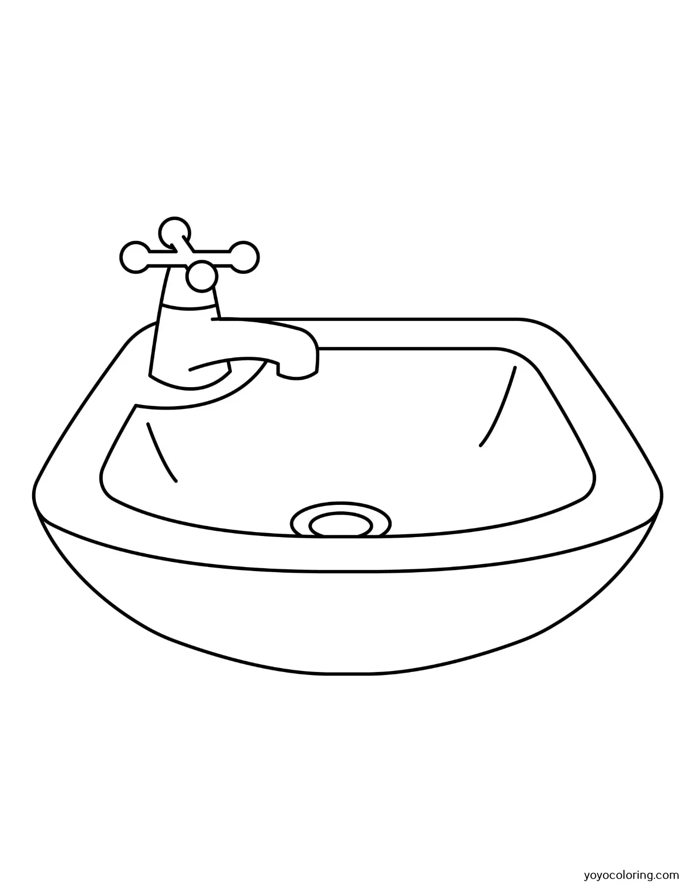 Wash basin coloring pages á printable painting template