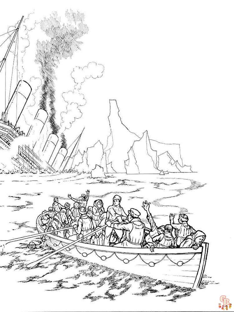 Free titanic coloring pages for kids