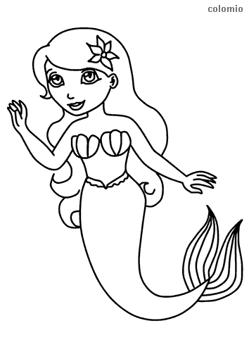 Dibujos de sirenas para colorear imãgen de sirena para colorear