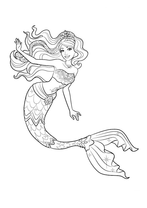 Dibujo para colorear sirena barbie nº sirena para colorear pãginas para colorear de barbie barbie sirena