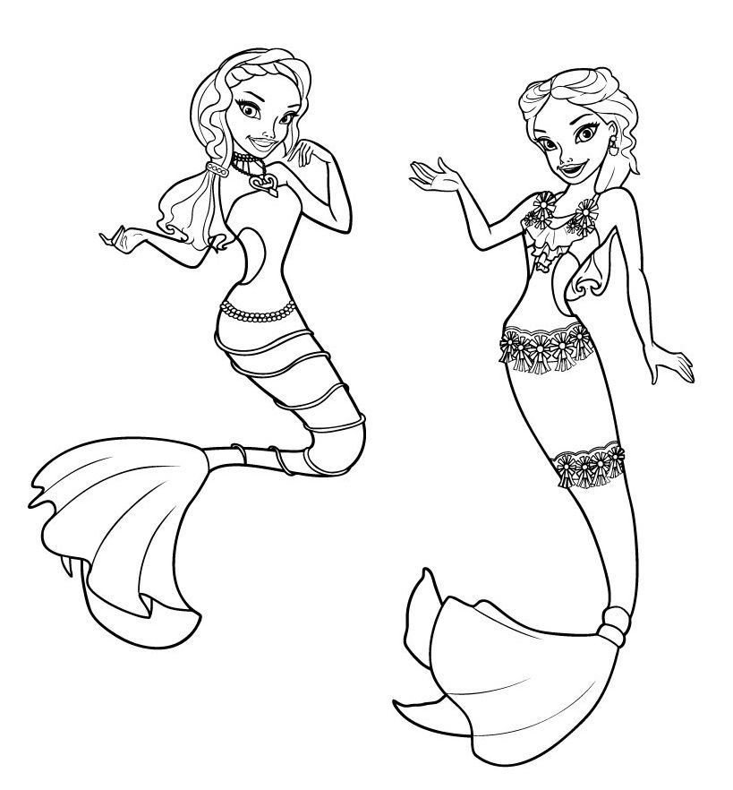 Dibujos de sirenas para colorear pintar e imprimir sirena para colorear barbie para colorear pãginas para colorear de hadas