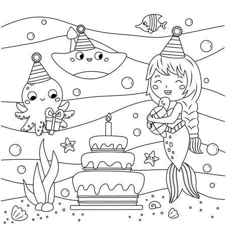 Party coloring page stock illustrations cliparts and royalty free party coloring page vectors