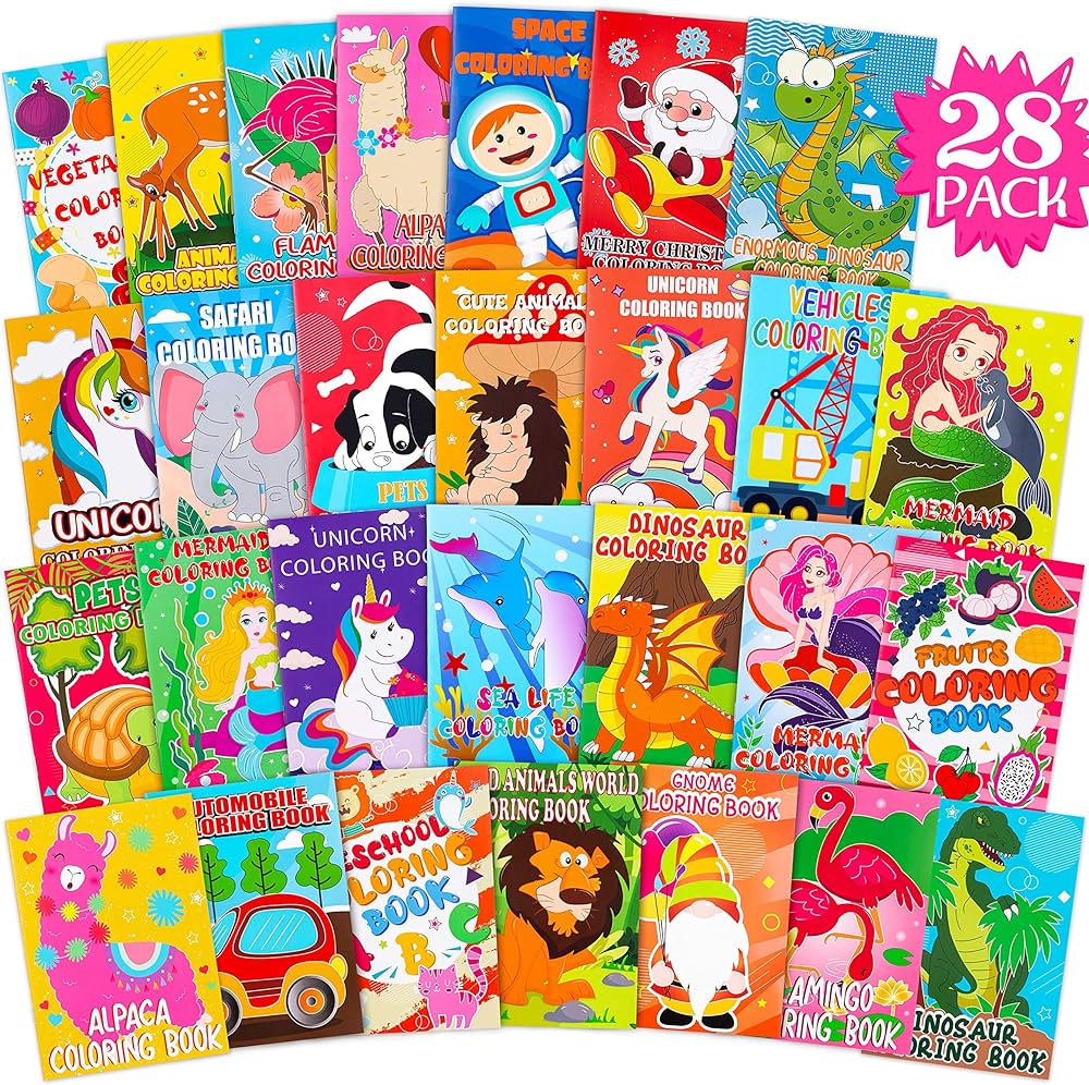 Libros para colorear para niãos de a aãos a aãos regalos de fiesta de cumpleaãos bolsas de regalo relleno de actividades escolares incluye unicornio sirena alpaca