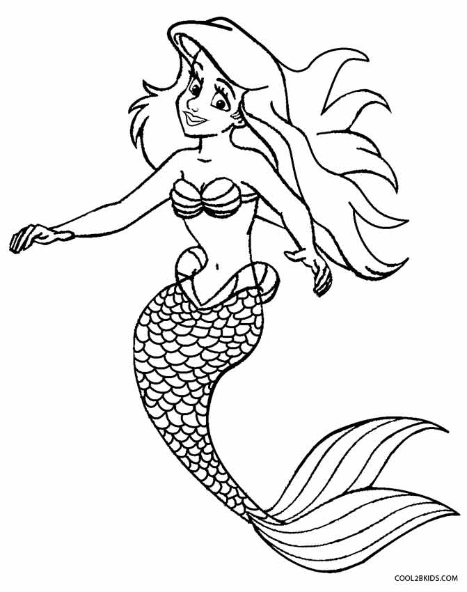 Dibujos de sirena para colorear