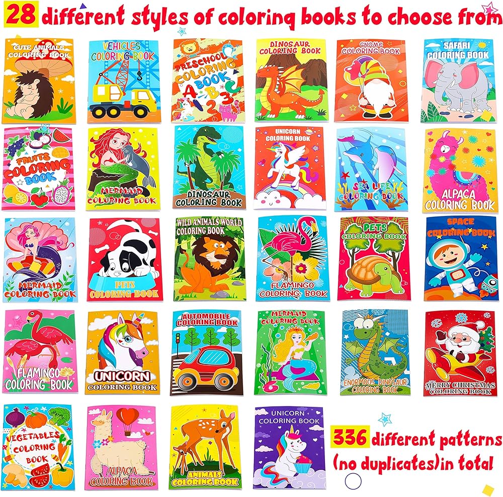 Libros para colorear para niãos de a aãos a aãos regalos de fiesta de cumpleaãos bolsas de regalo relleno de actividades escolares incluye unicornio sirena alpaca