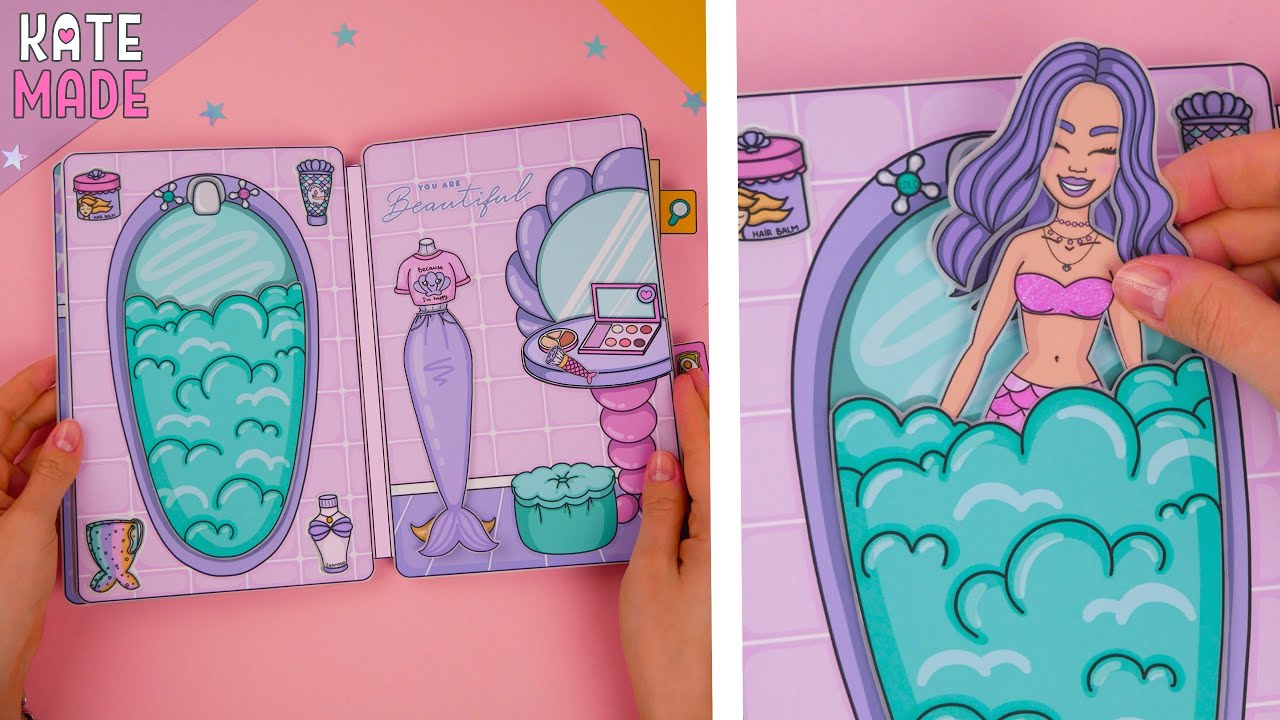 Mermaid dollhouse diy tutorial