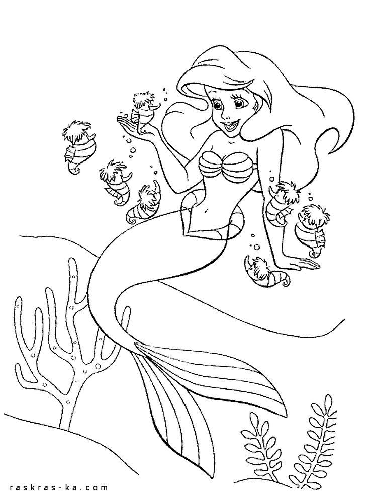 Dibujos de la sirenita ariel para colorear e imprimir sirenita ariel para colorear sirena para colorear sirenas