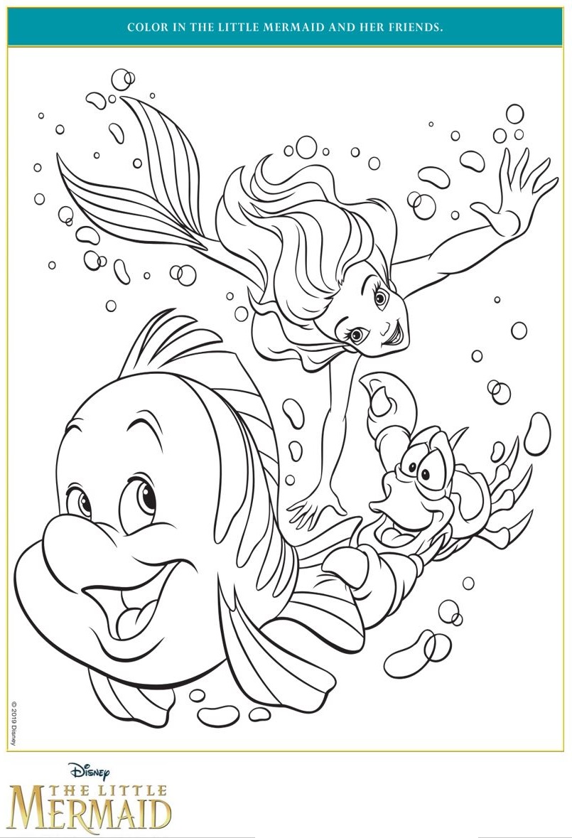 Little mermaid free printable activity book