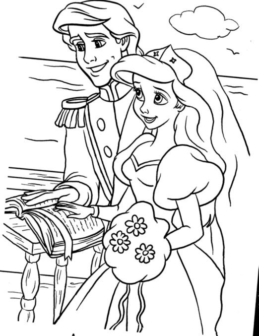 Disney the little mermaid coloring page ausmalbilder hochzeit ausmalbilder disney malvorlagen