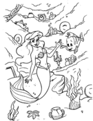 The little mermaid coloring pages free coloring pages