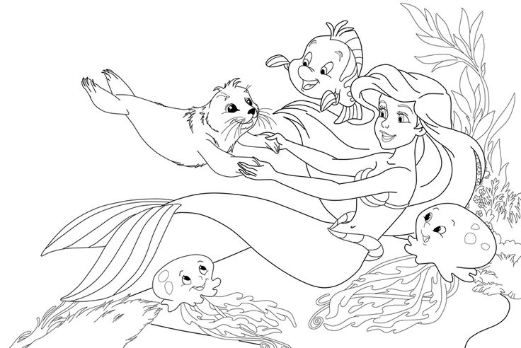 Ariel coloring pages