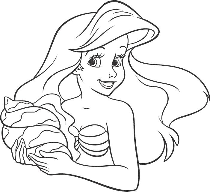 Princesa ariel para colorear e imprimir disney sirena para colorear princesas para colorear sirenas