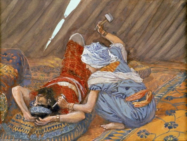 Artwork replica jael smote sisera and slew him by james jacques joseph tissot