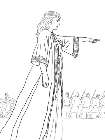 Deborah the prophetess coloring page free printable coloring pages