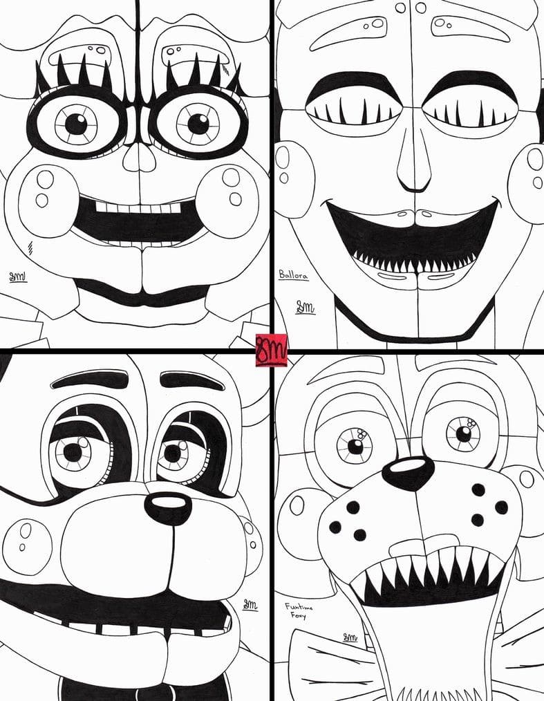 Five nights at freddys coloring pages