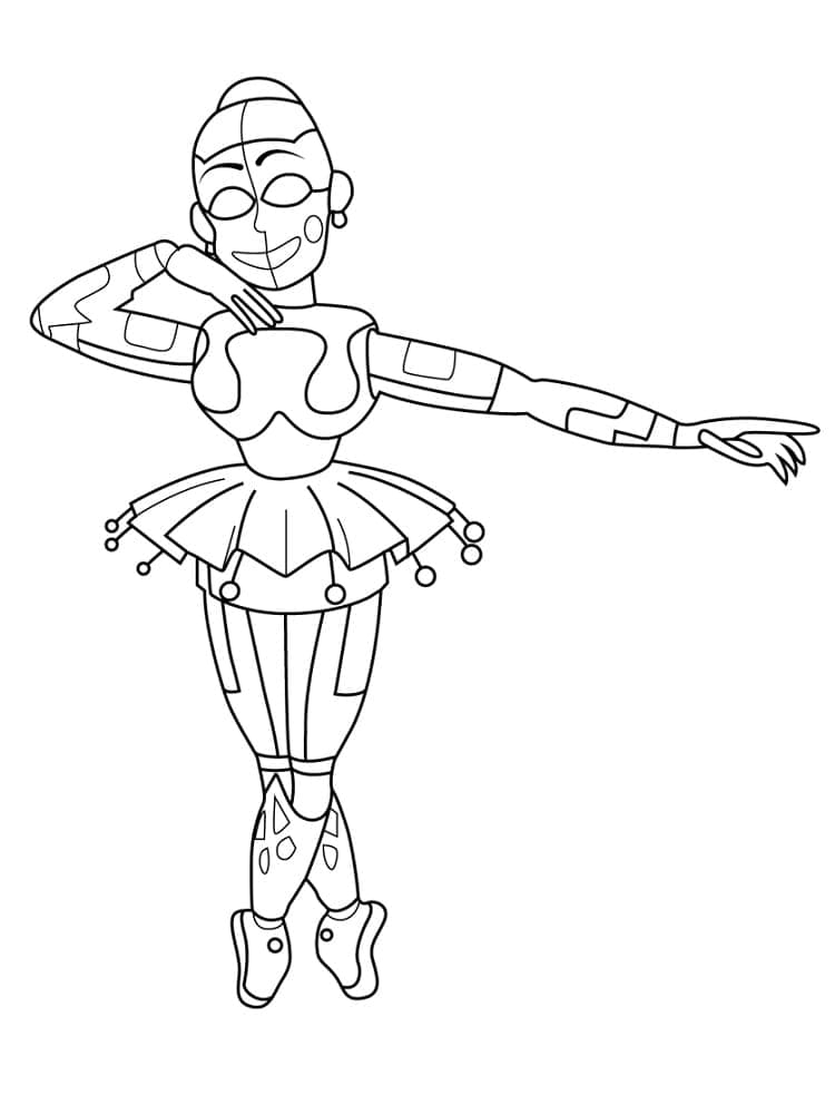 Ballora from five nights at freddys coloring page