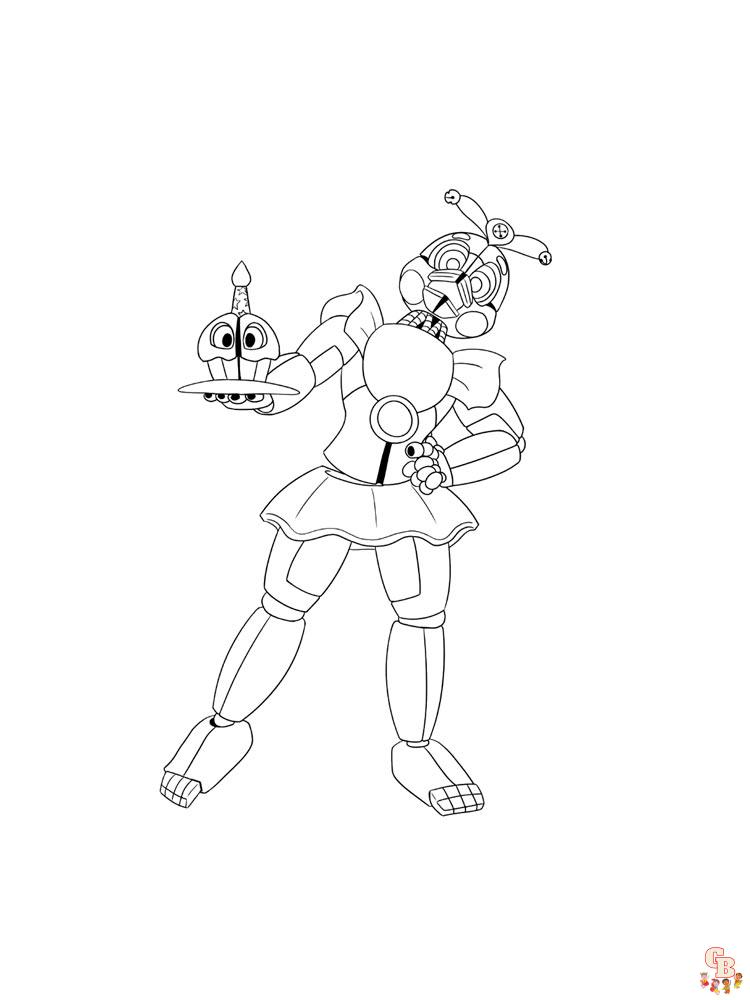 Free printable animatronics coloring pages for kids