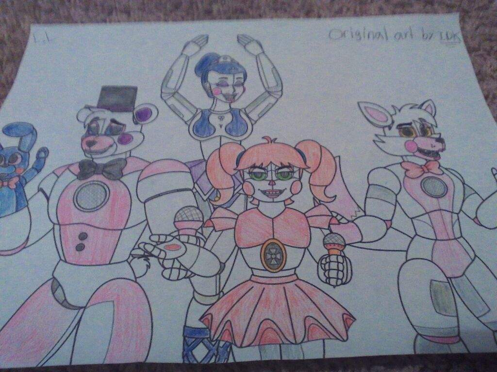 Fnaf sl coloring page five nights at freddys amino