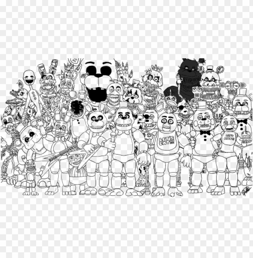 Rint family five nights at freddys fnaf coloring