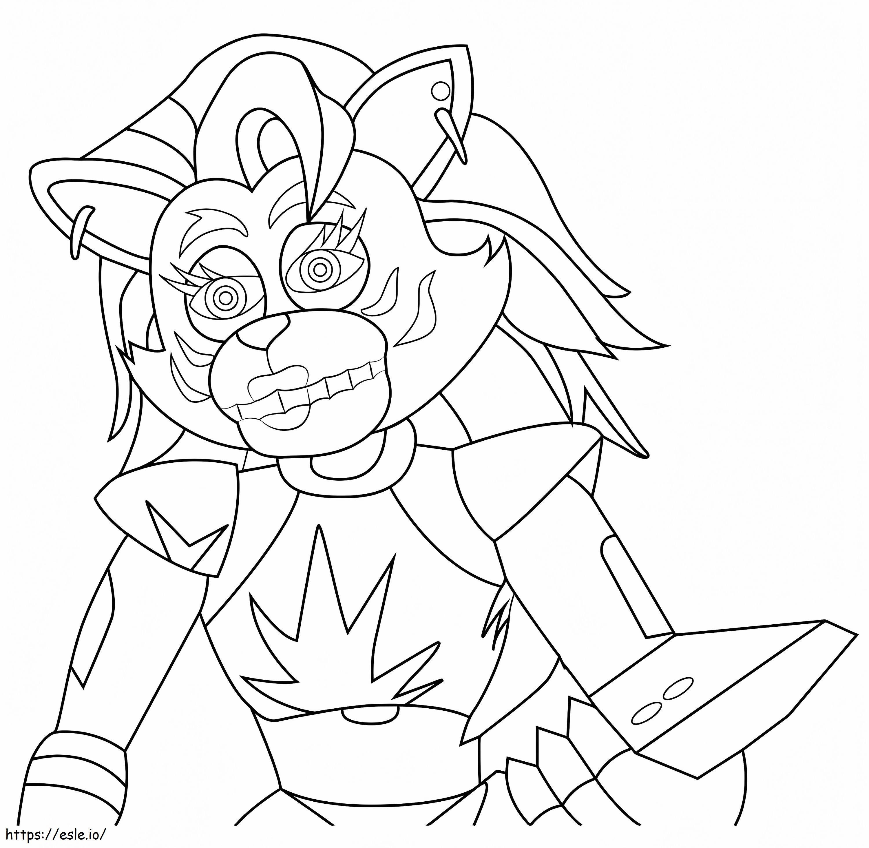 Roxanne wolf fnaf coloring page