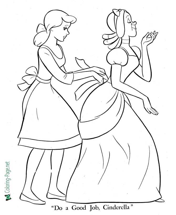 Cinderella coloring pages