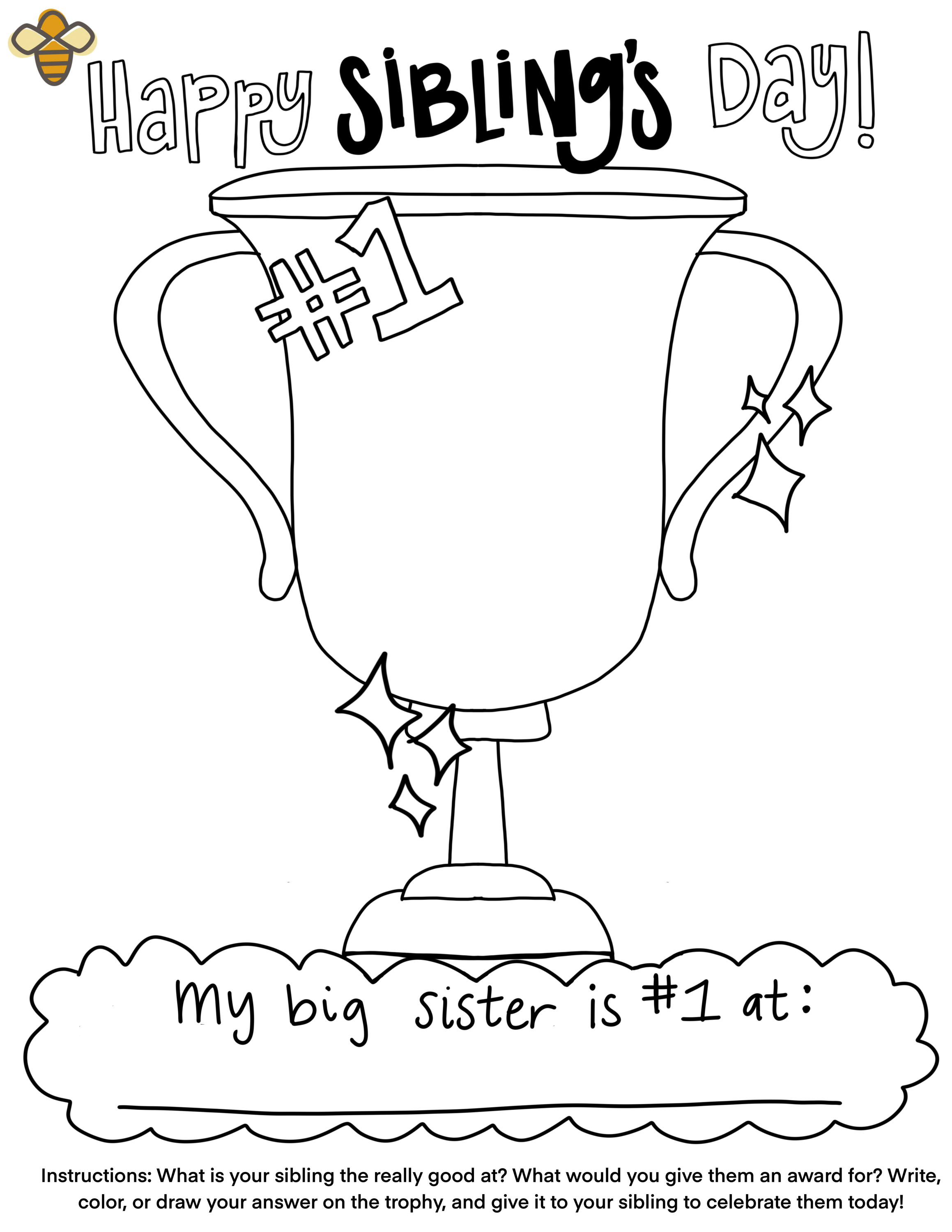 Coloring pages honeybug