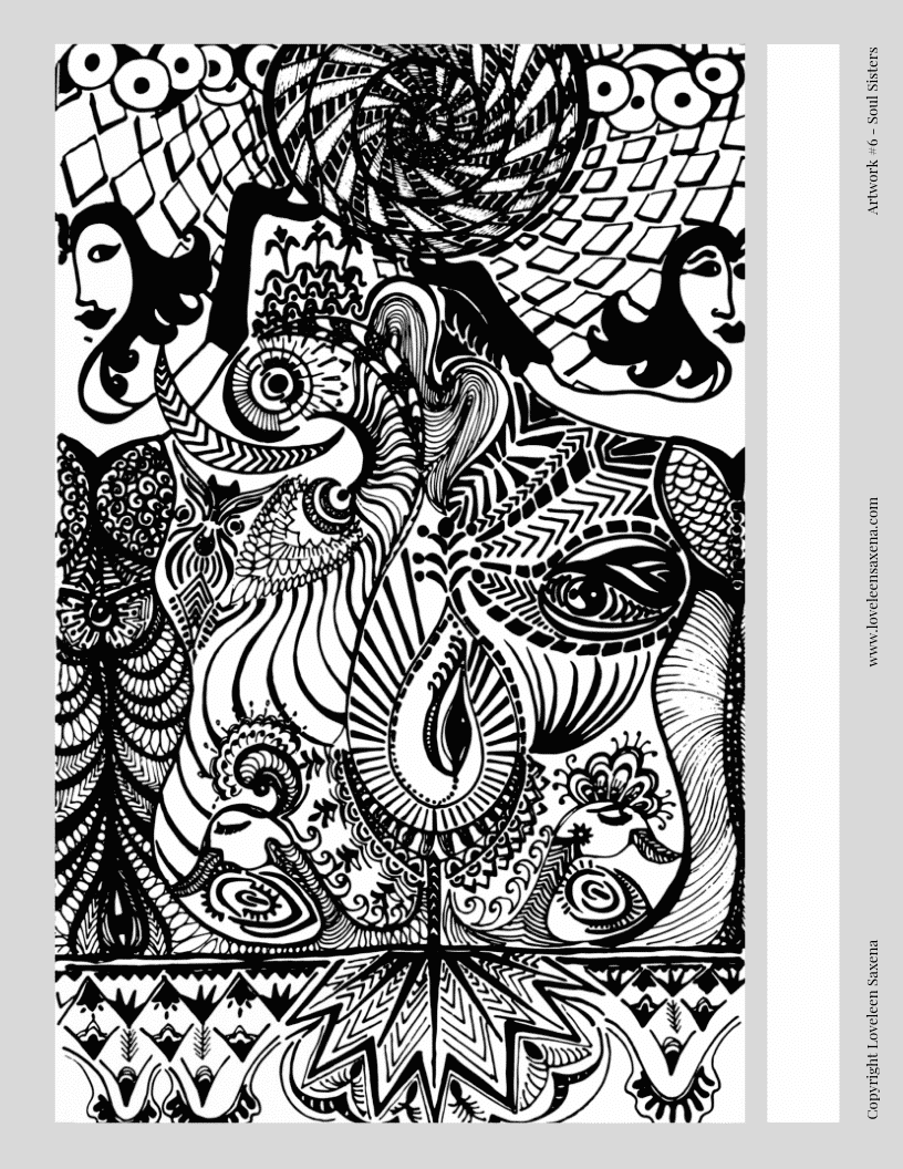 We are soul sisters symbol of sisterhood through coloring pages