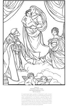 Dover coloring book sistine chapel