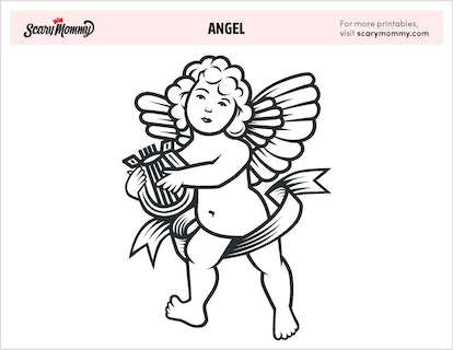 Send your kids to cloud nine with these angel coloring pages