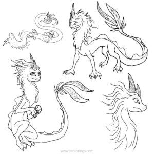 Raya and the last dragon coloring pages sisu the dragon