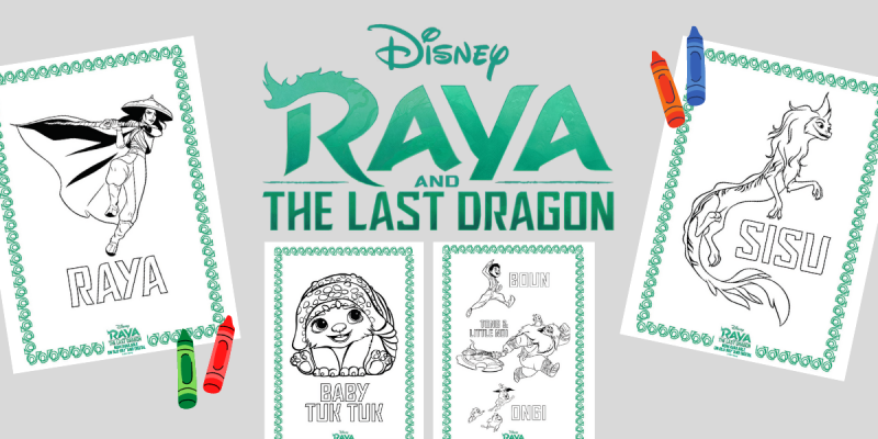 Raya and the last dragon coloring pages and activity sheets free printables giveaway â popcorner reviews