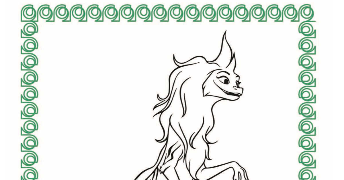 Raya the last dragon sisu coloring page