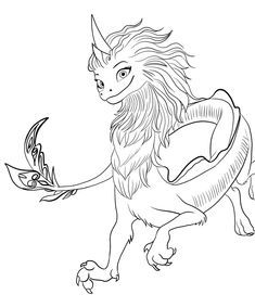 Raya and the last dragon coloring pages